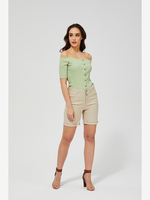 Moodo Béžové dámské kraťasy Moodo