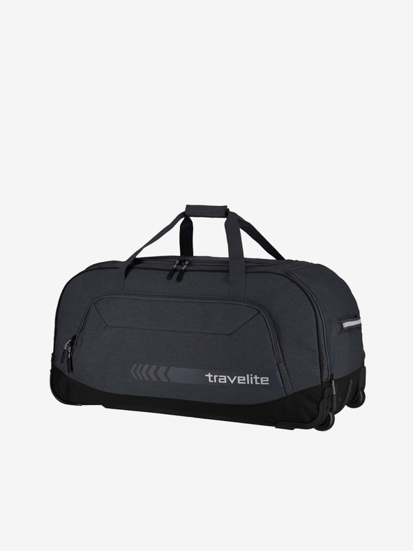 Travelite Tmavě šedá cestovní taška Travelite Kick Off Wheeled Duffle Anthracite