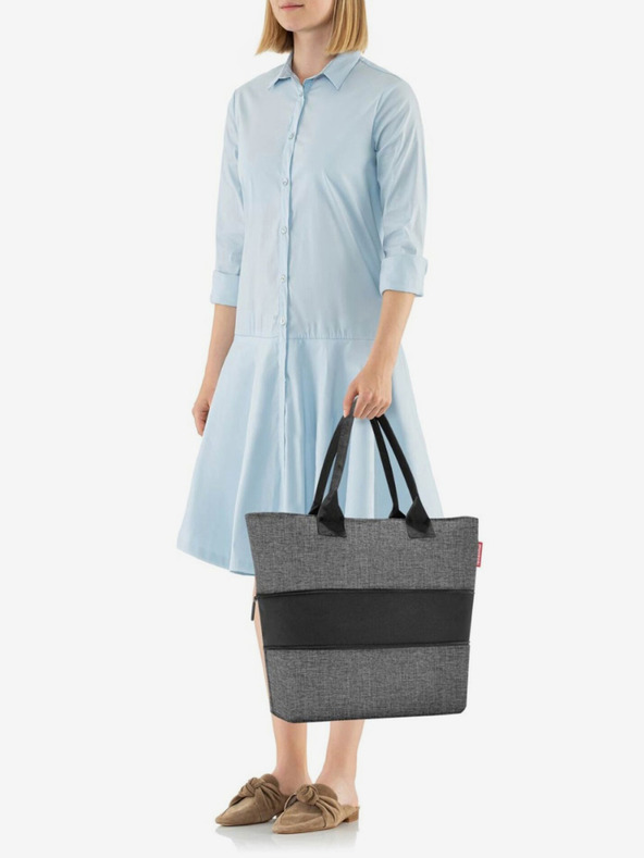 Reisenthel Šedá žíhaná shopper taška Reisenthel Shopper E1
