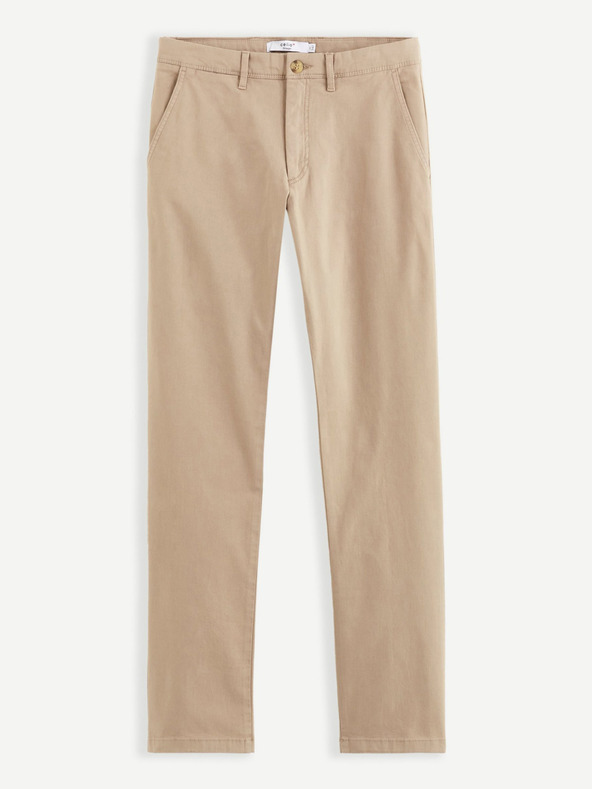 Celio Béžové pánské chino kalhoty Celio