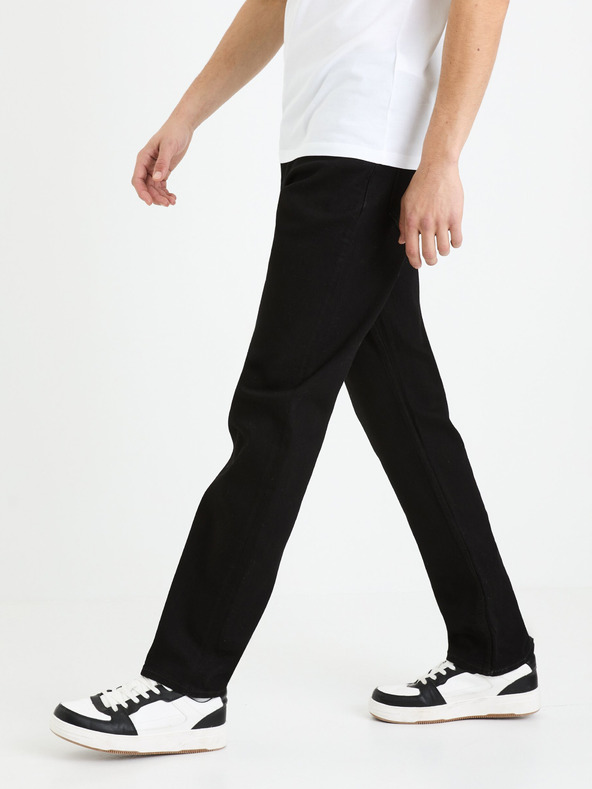 Celio Černé pánské straight fit džíny Celio C15