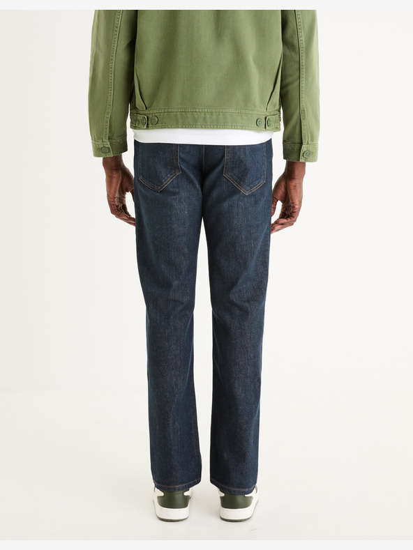 Celio Tmavě modré pánské straight fit džíny Celio C5