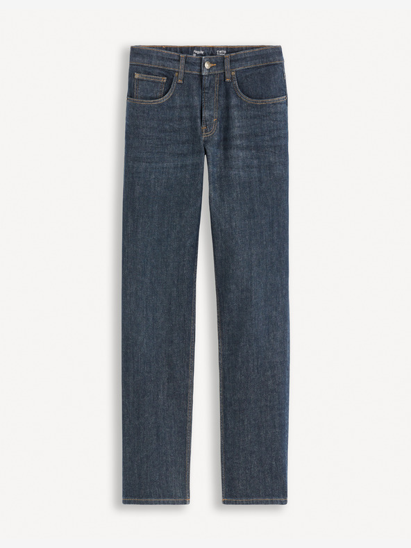 Celio Tmavě modré pánské straight fit džíny Celio C5
