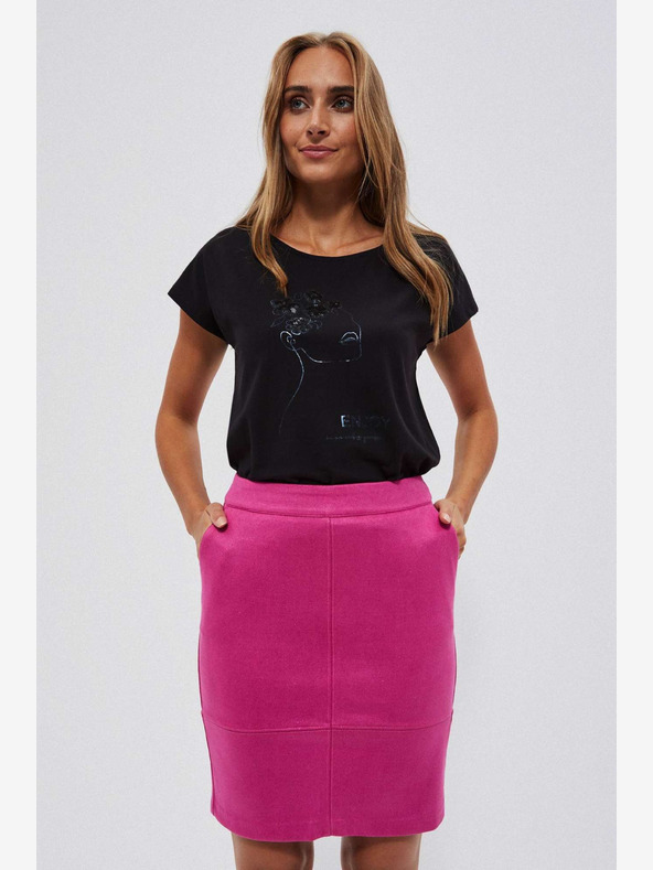 Moodo Růžová dámská sukně Moodo