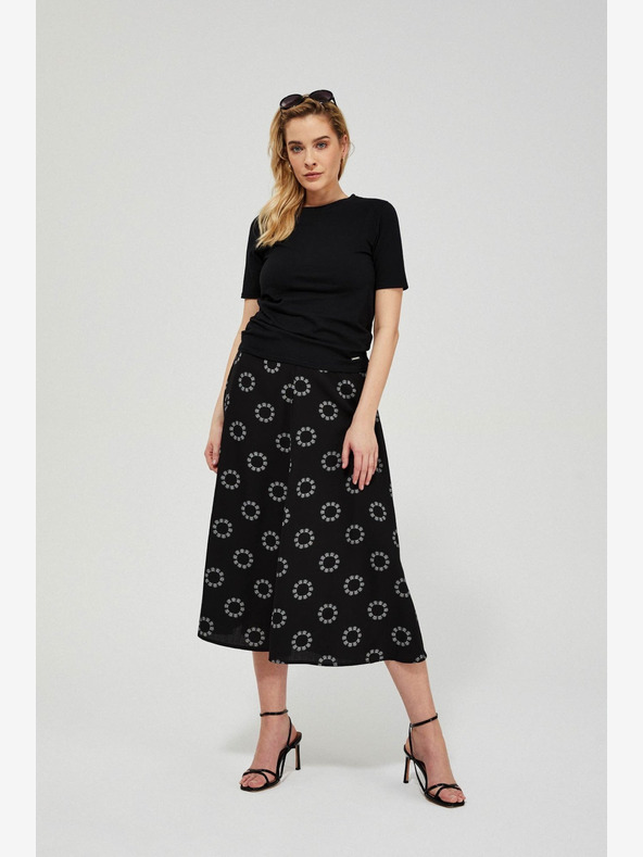 Moodo Černá dámská vzorovaná sukně Moodo