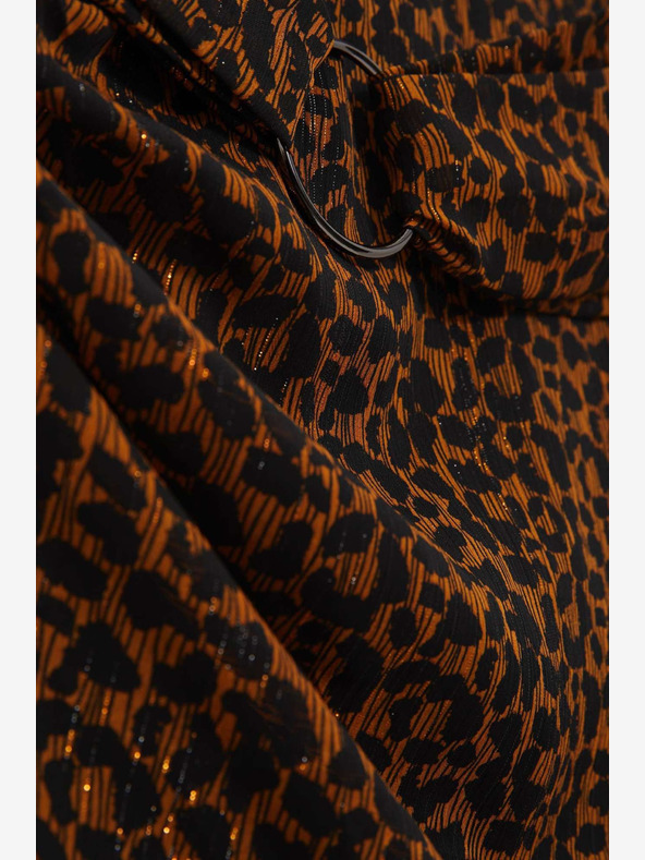 Moodo Černo-hnědá dámská vzorovaná sukně Moodo