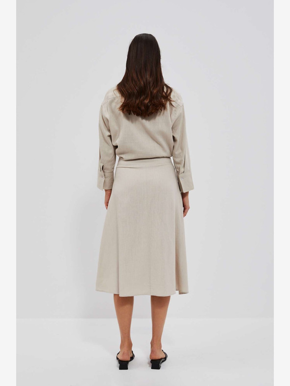 Moodo Béžová dámská sukně Moodo