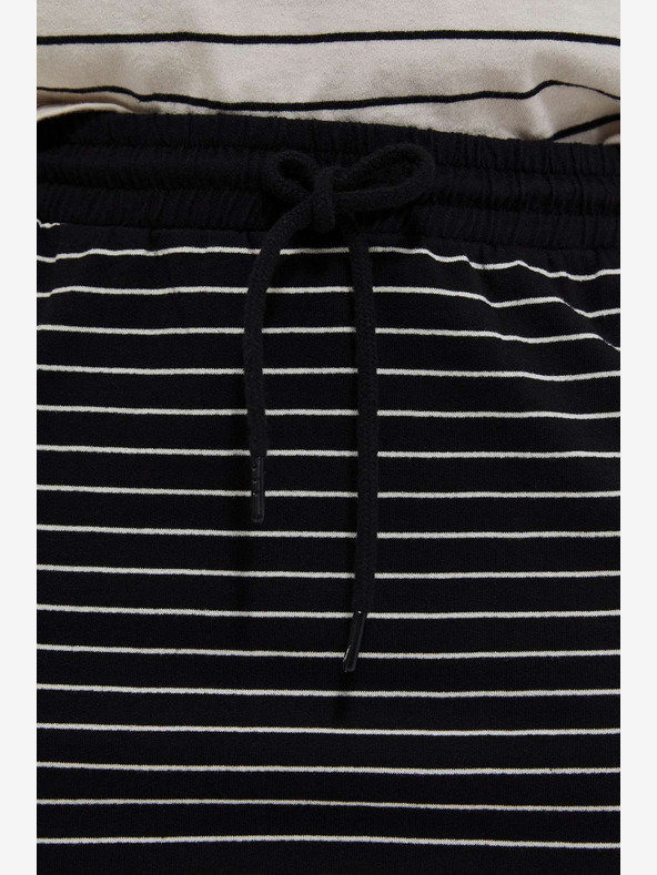 Moodo Bílo-černá dámská pruhovaná sukně Moodo