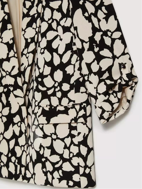 Moodo Černo-krémové dámské vzorované sako Moodo