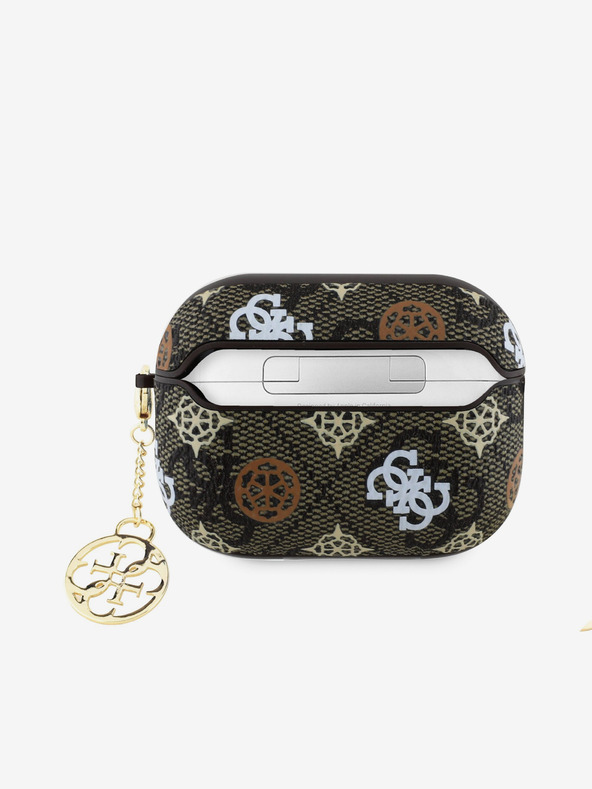 Guess Guess PU 4G Peony Charm Pouzdro pro AirPods 3 Brown