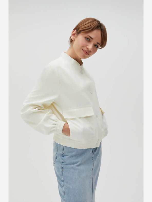 Moodo Bílá dámská bunda Moodo