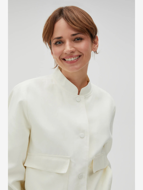 Moodo Bílá dámská bunda Moodo