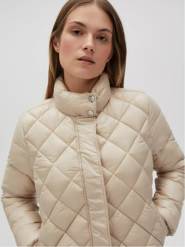 Moodo Béžová dámská prošívaná bunda Moodo