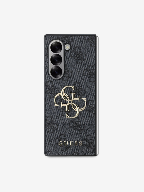 Guess Guess PU 4G Metal Logo Zadní Kryt pro Samsung Galaxy Z Fold 6 Grey