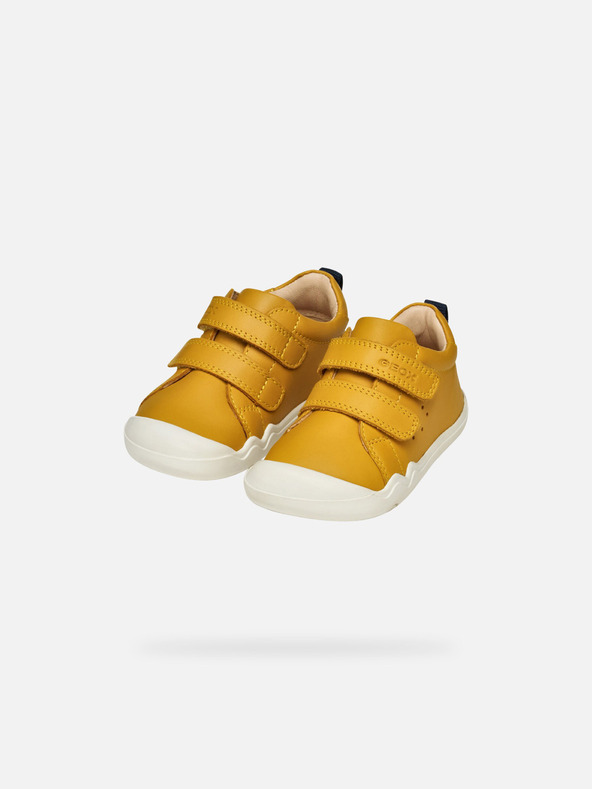 Geox Hořčicově žluté chlapecké barefoot tenisky Geox Steppieup