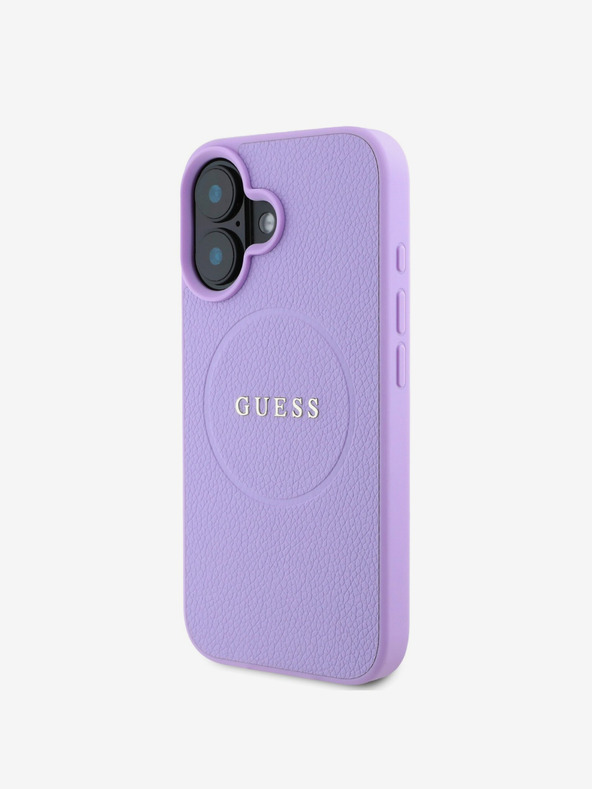 Guess Guess PU Grained Classic Logo MagSafe Zadní Kryt pro iPhone 16 Purple