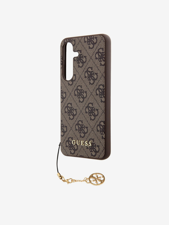 Guess Guess 4G Charm Zadní Kryt pro Samsung Galaxy S24 Brown