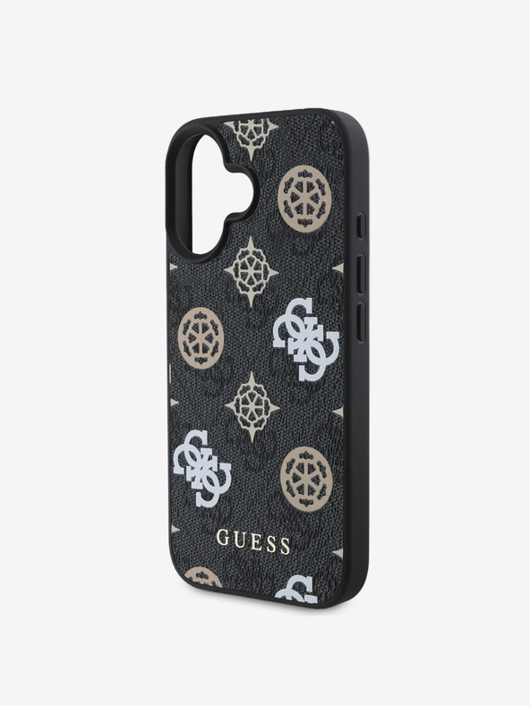 Guess Guess PU 4G Peony MagSafe Zadní Kryt pro iPhone 16 Black
