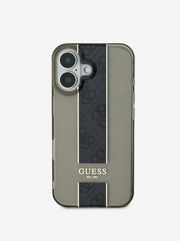 Guess Guess IML Middle 4G Stripe Zadní Kryt pro iPhone 16 Black