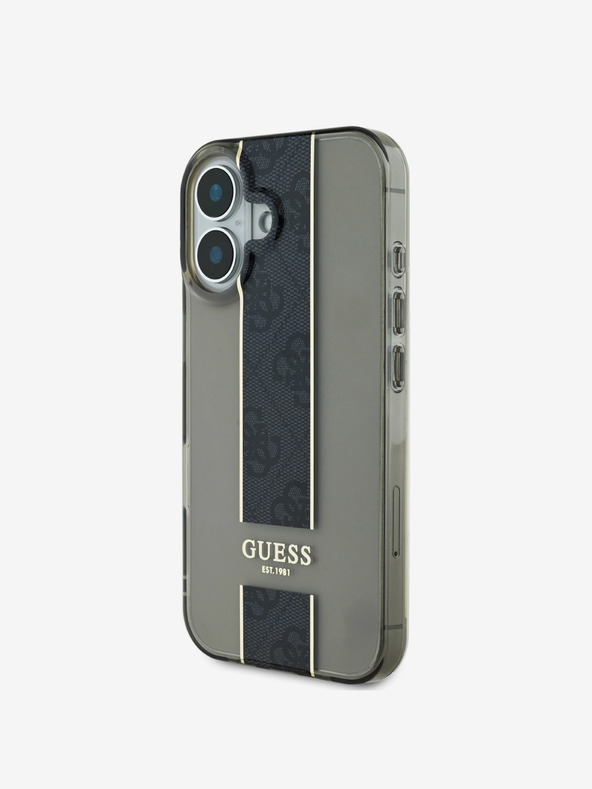Guess Guess IML Middle 4G Stripe Zadní Kryt pro iPhone 16 Black