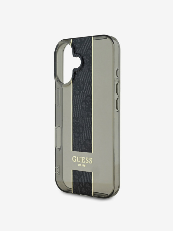 Guess Guess IML Middle 4G Stripe Zadní Kryt pro iPhone 16 Black