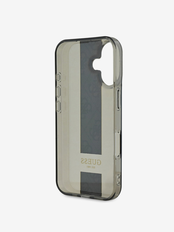 Guess Guess IML Middle 4G Stripe Zadní Kryt pro iPhone 16 Black