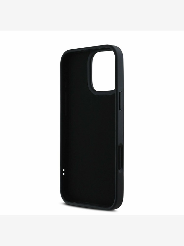 Karl Lagerfeld Karl Lagerfeld 3D Rubber Glitter Logo Zadní Kryt pro iPhone 16 Pro Max Black