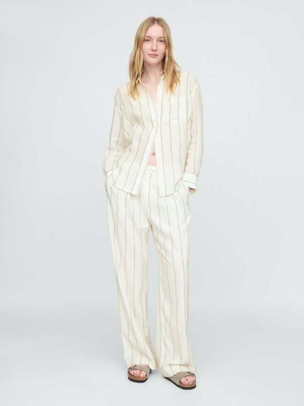 GAP Lněná oversize košile Big Shirt GAP