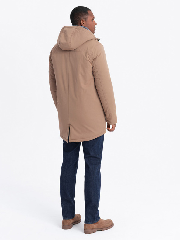 Ombre Clothing Pánská dlouhá bunda parka Ombre Clothing