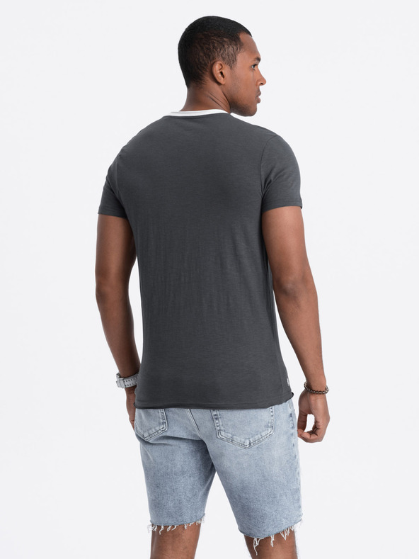 Ombre Clothing Šedé pánské tričko Ombre Clothing