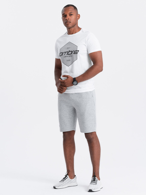 Ombre Clothing Pánské úpletové krátké tepláky Ottoman Ombre Clothing