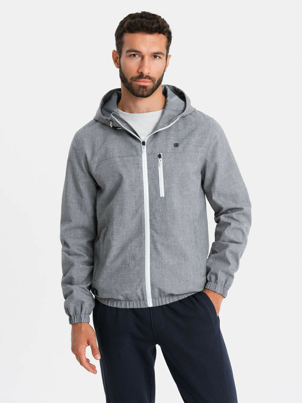 Ombre Clothing Pánská lehká sportovní bunda s fleecovou podšívkou Ombre Clothing