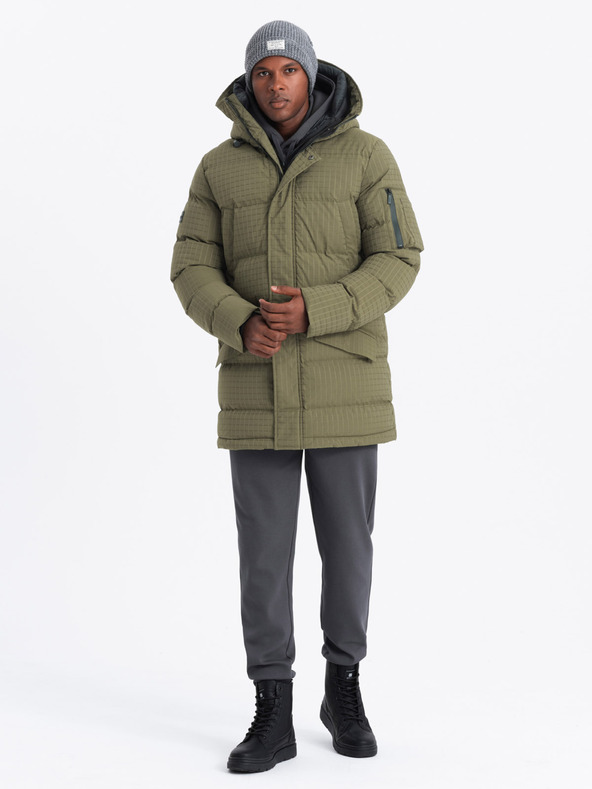 Ombre Clothing Pánská outdoorová dlouhá bunda parka Ombre Clothing