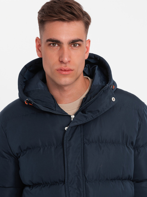 Ombre Clothing Pánská sportovní teplá bunda s dvojitou kapucí Ombre Clothing