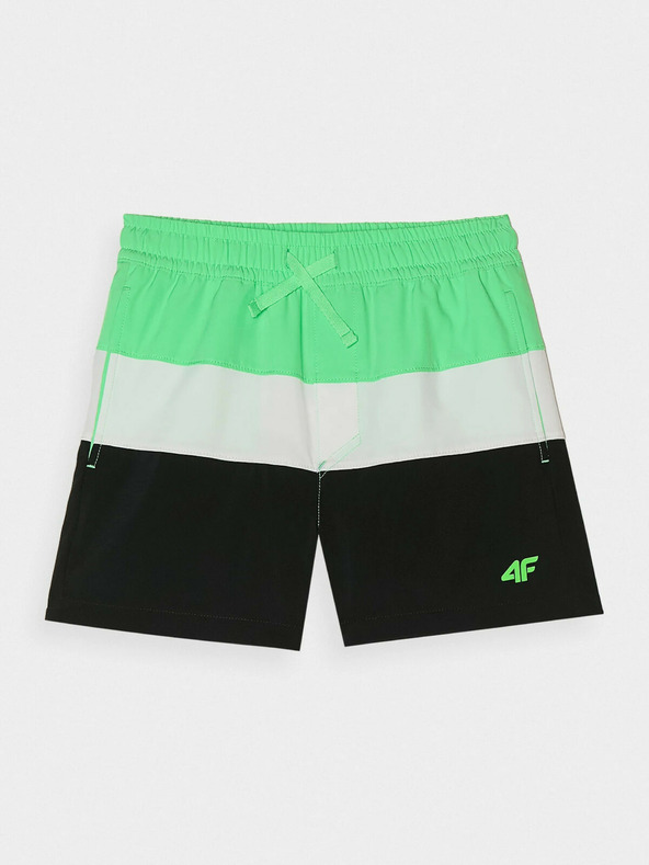 4F Chlapecké plážové šortky typu boardshorts 4F - zelené