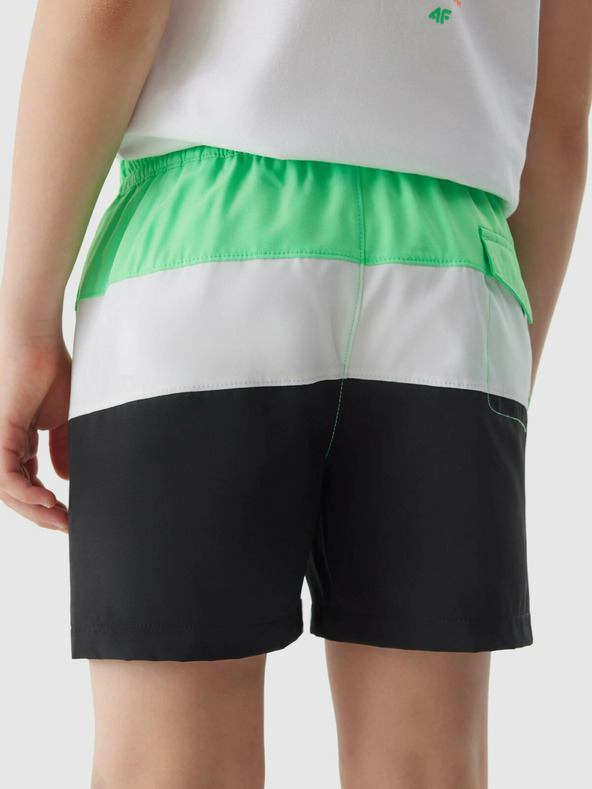 4F Chlapecké plážové šortky typu boardshorts 4F - zelené