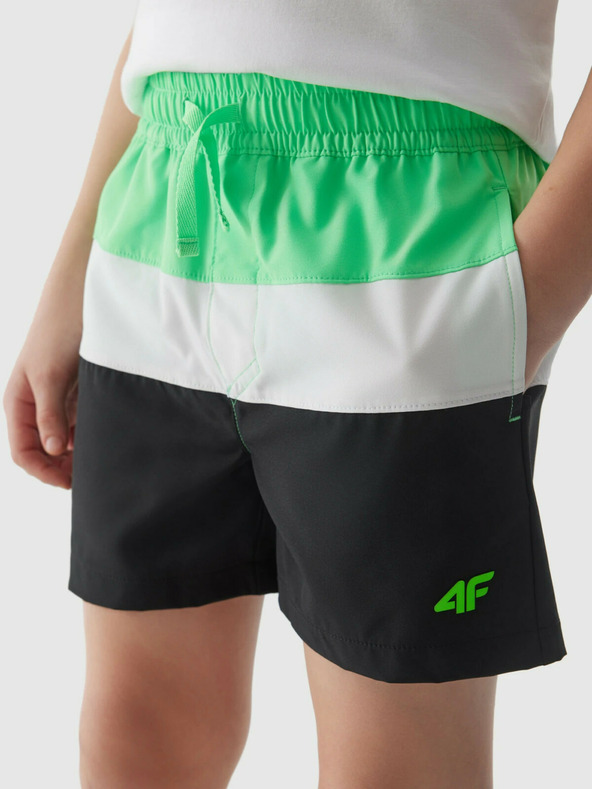 4F Chlapecké plážové šortky typu boardshorts 4F - zelené
