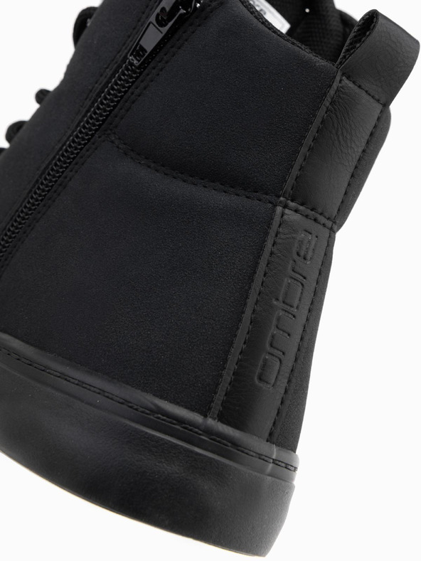Ombre Clothing Pánské vysoké tenisky s gumovou špičkou černá Ombre Clothing