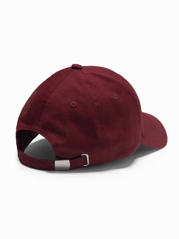 Ombre Clothing Pánská baseballová čepice s logem vínová Ombre Clothing