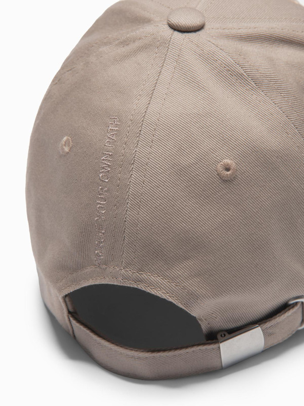 Ombre Clothing Pánská baseballová čepice s ozdobnou výšivkou béžová Ombre Clothing