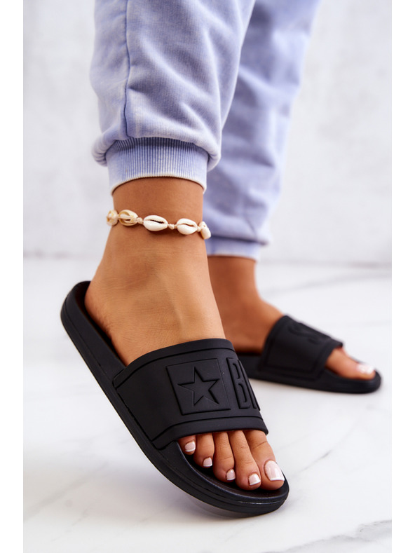 BIG STAR SHOES Dámské módní pantofle Big Star - černé