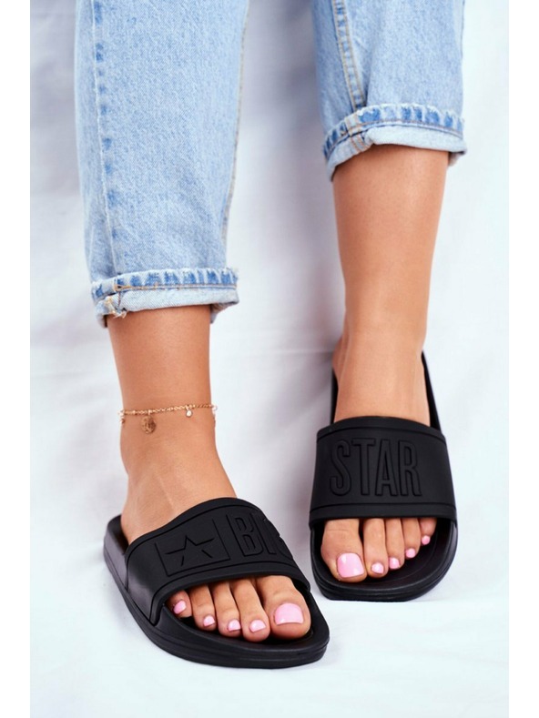 BIG STAR SHOES Dámské módní pantofle Big Star - černé