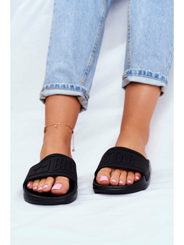 BIG STAR SHOES Dámské módní pantofle Big Star - černé