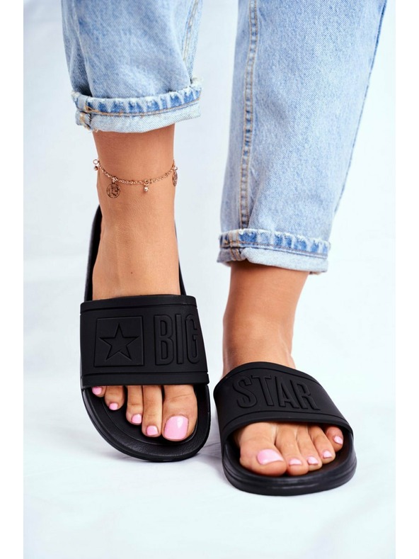 BIG STAR SHOES Dámské módní pantofle Big Star - černé