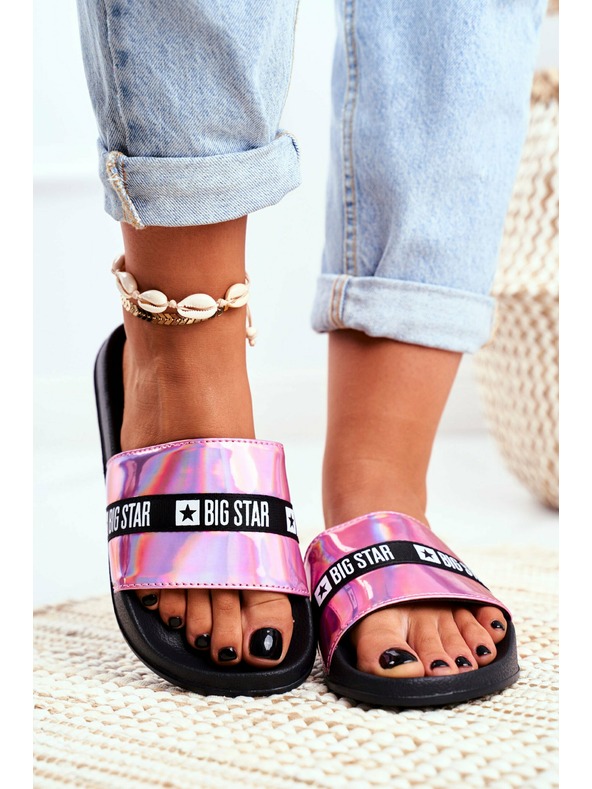 BIG STAR SHOES Dámské módní pantofle Big Star - růžové