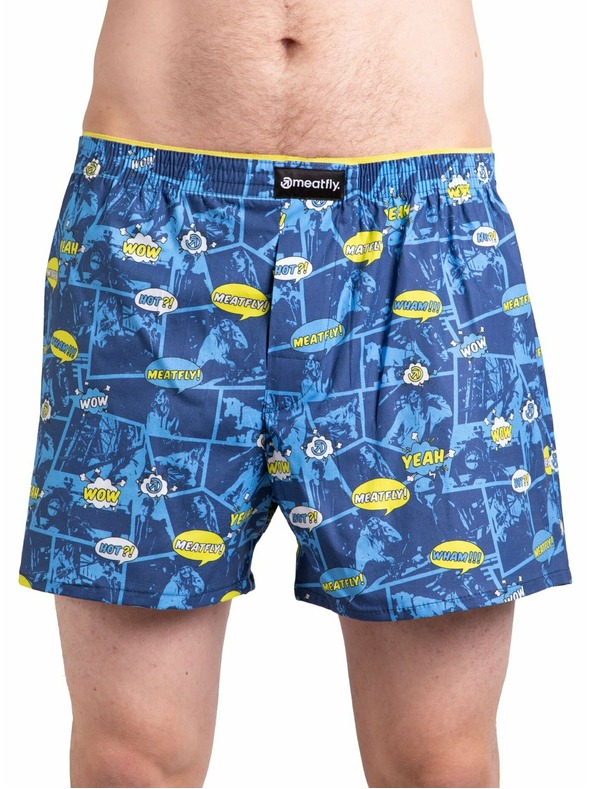 Meatfly Meatfly pánské boxerky Agostino Yellow/Blue Comics Gift Pack | Žlutá | Velikost