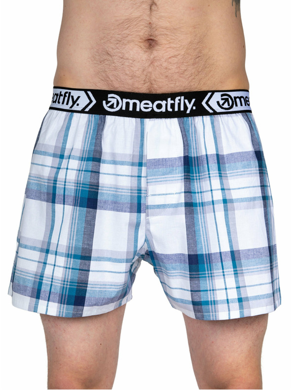 Meatfly Meatfly pánské boxerky Gigi White Red / Blue | Bílá | Velikost