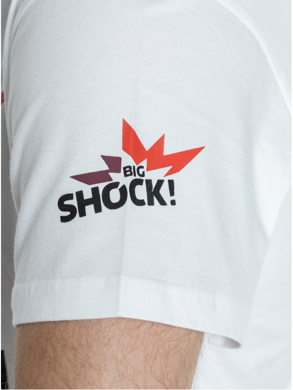 Meatfly Meatfly pánské tričko Big Shock 8Bit White | Bílá | Velikost