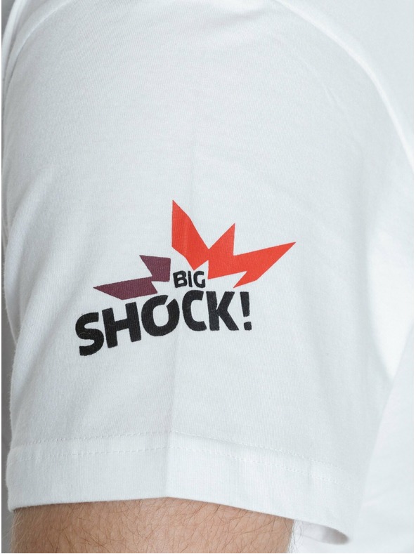 Meatfly Meatfly pánské tričko Big Shock Kiss White | Bílá | Velikost