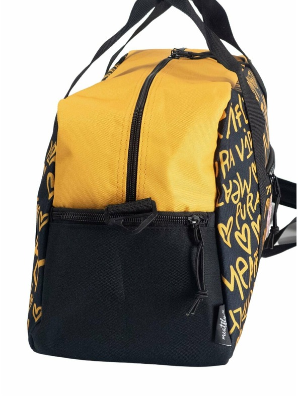 Meatfly Meatfly cestovní taška X Pura Vida Mavis Yellow/Black | Žlutá | Objem 26 L